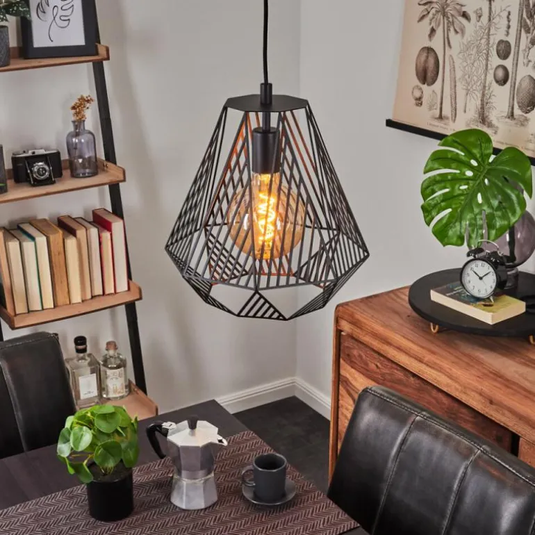 Suspension Cassils Noir, 1 lumière