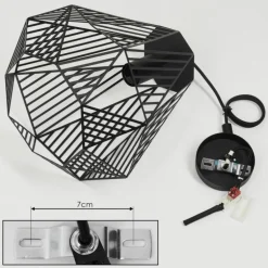 Suspension Cassils Noir, 1 lumière