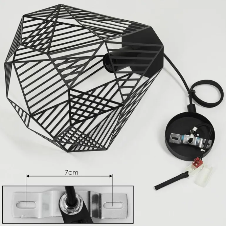 Suspension Cassils Noir, 1 lumière