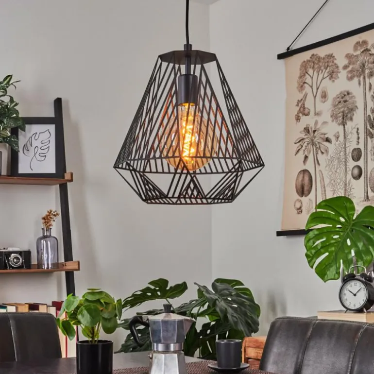 Suspension Cassils Noir, 1 lumière