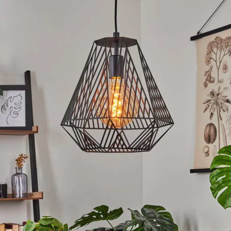 Suspension Cassils Noir, 1 lumière