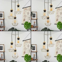 Suspension Cenova Laiton, Noir, 3 lumières