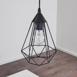 Suspension Cenova Noir, 1 lumière