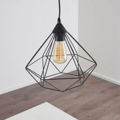 Suspension Cenova Noir, 1 lumière