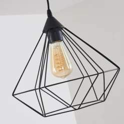 Suspension Cenova Noir, 1 lumière