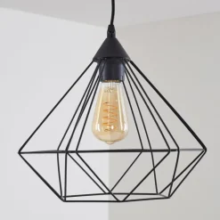 Suspension Cenova Noir, 1 lumière