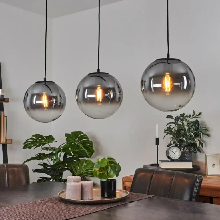 Suspension Cercado Noir, 3 lumières