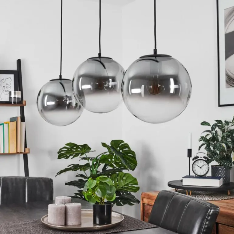 Suspension Cercado Noir, 3 lumières