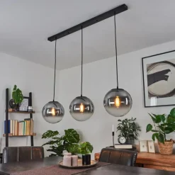 Suspension Cercado Noir, 3 lumières