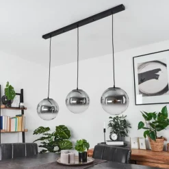 Suspension Cercado Noir, 3 lumières