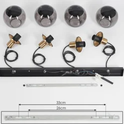 Suspension Charlet Laiton, 4 lumières