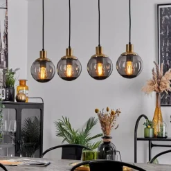 Suspension Charlet Laiton, 4 lumières