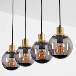 Suspension Charlet Laiton, 4 lumières