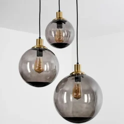 Suspension Charlet Noir, 3 lumières