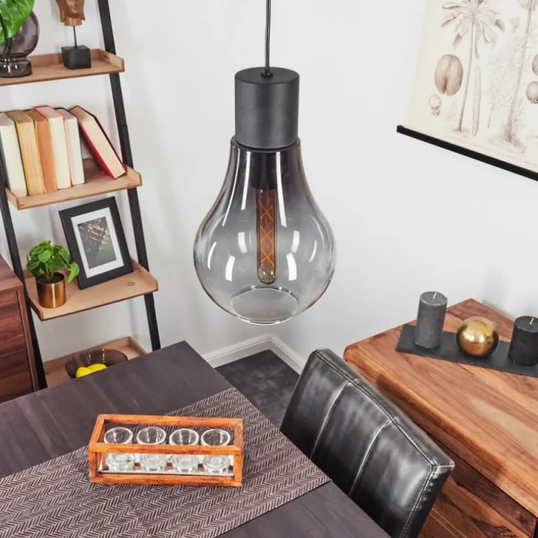 Suspension Chaumon Noir, 1 lumière