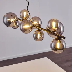 Suspension Chehalis LED Noir, 9 lumières