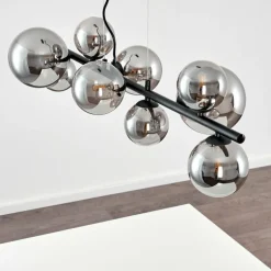 Suspension Chehalis LED Noir, 9 lumières