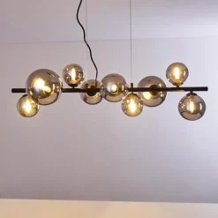 Suspension Chehalis LED Noir, 9 lumières