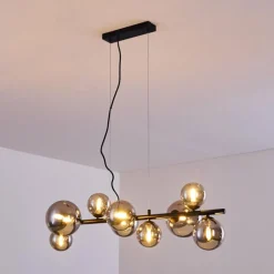 Suspension Chehalis LED Noir, 9 lumières