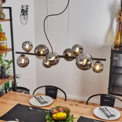 Suspension Chehalis LED Noir, 9 lumières