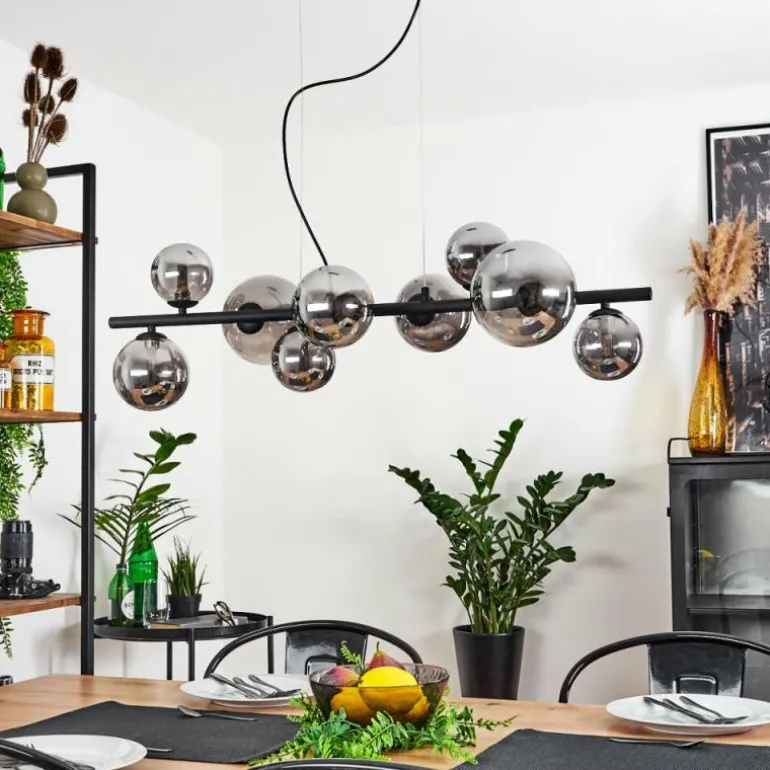 Suspension Chehalis LED Noir, 9 lumières