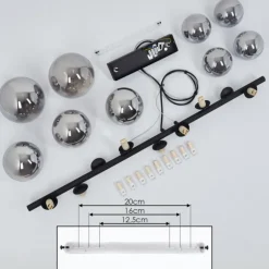 Suspension Chehalis LED Noir, 9 lumières