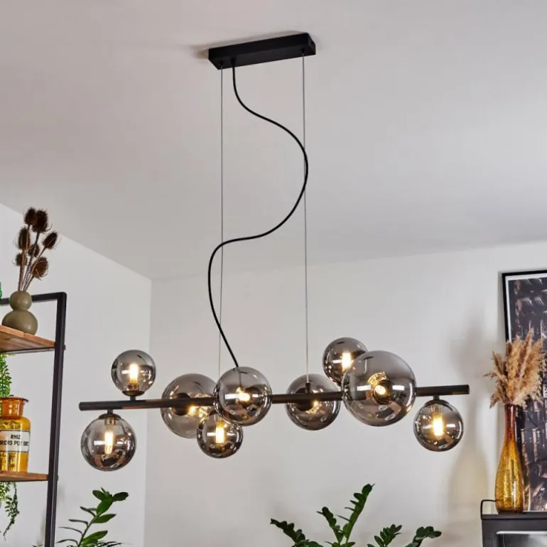 Suspension Chehalis LED Noir, 9 lumières