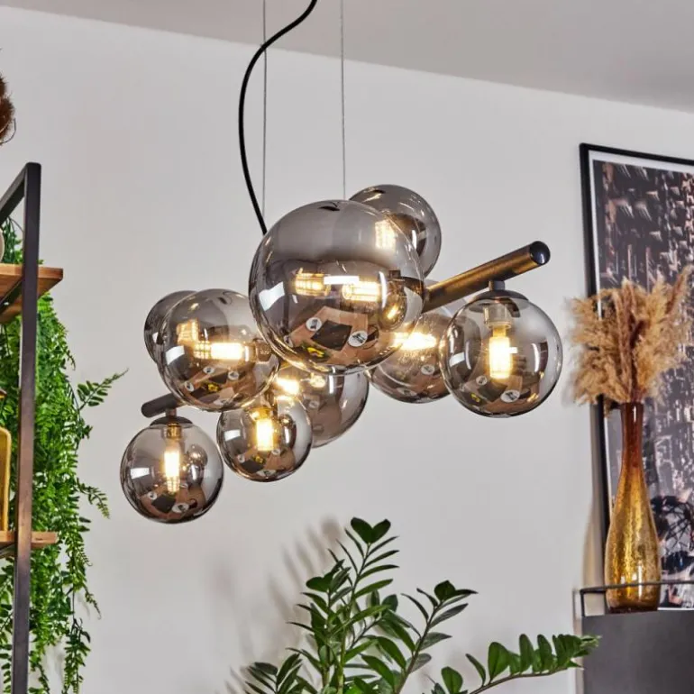 Suspension Chehalis LED Noir, 9 lumières