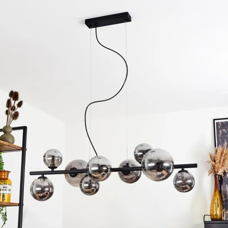 Suspension Chehalis LED Noir, 9 lumières