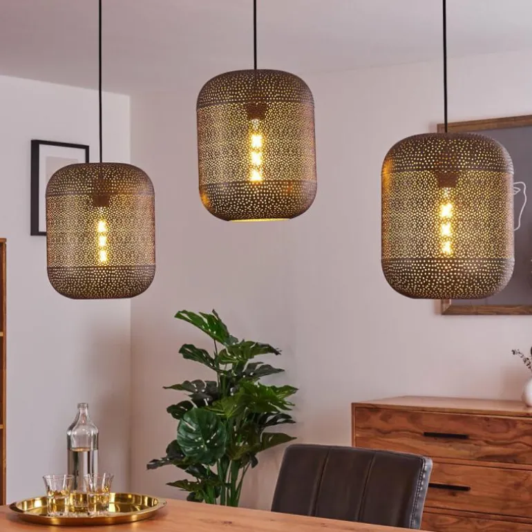 Suspension Chidu Gris, 3 lumières