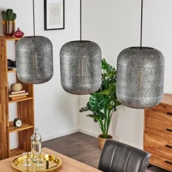 Suspension Chidu Gris, 3 lumières