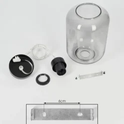 Suspension Chiedent Noir, 1 lumière