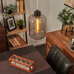 Suspension Chiedent Noir, 1 lumière