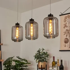 Suspension Chiedent Noir, 3 lumières