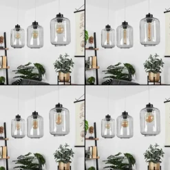 Suspension Chiedent Noir, 3 lumières