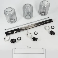 Suspension Chiedent Noir, 3 lumières