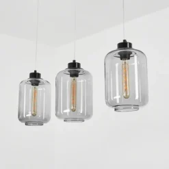 Suspension Chiedent Noir, 3 lumières