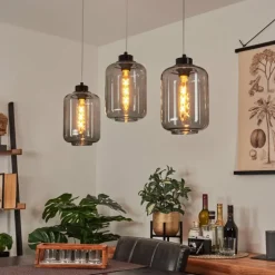 Suspension Chiedent Noir, 3 lumières