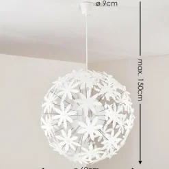 Suspension Chimore Blanc, 1 lumière