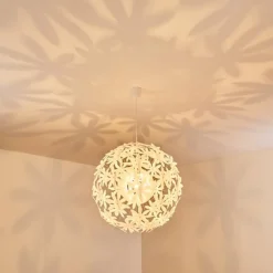 Suspension Chimore Blanc, 1 lumière