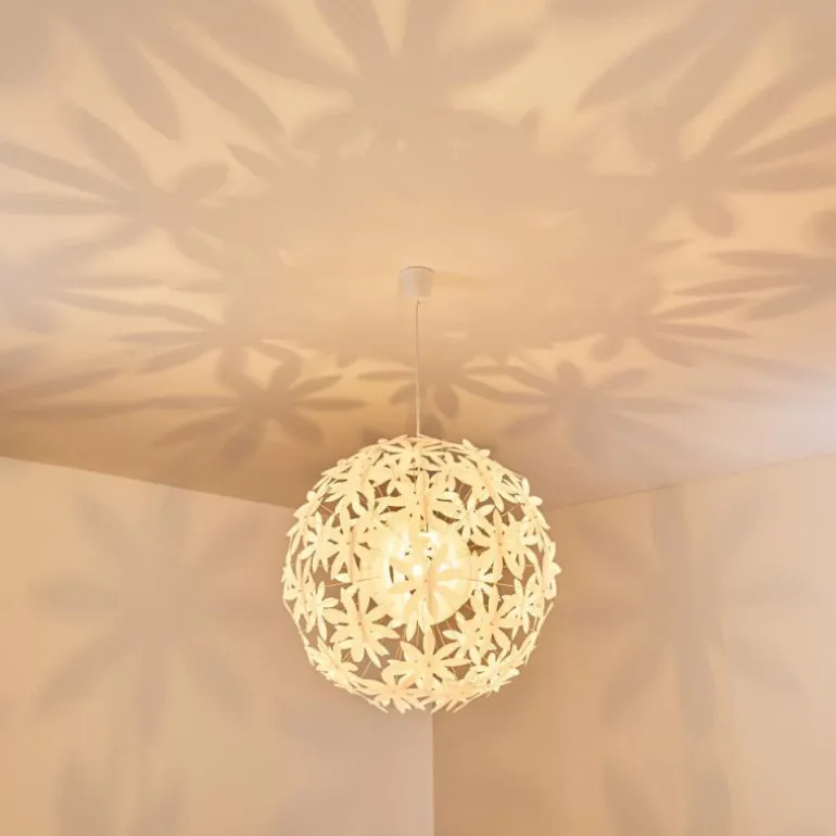 Suspension Chimore Blanc, 1 lumière