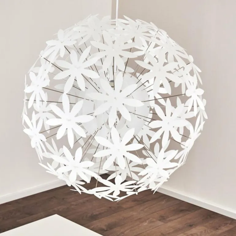 Suspension Chimore Blanc, 1 lumière