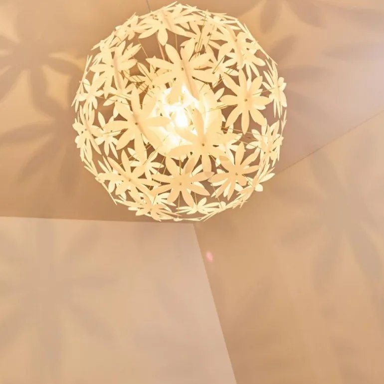 Suspension Chimore Blanc, 1 lumière