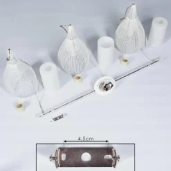 Suspension Chipoc Blanc, 3 lumières
