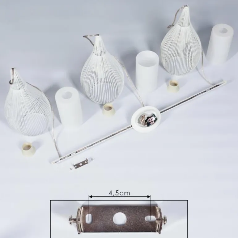 Suspension Chipoc Blanc, 3 lumières