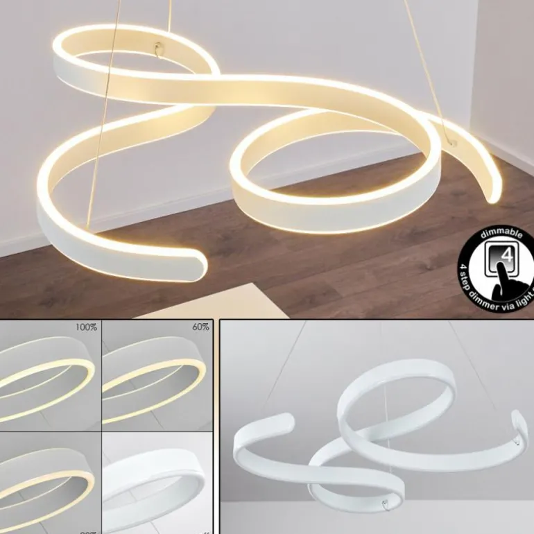 Suspension Chippewa LED Blanc, 1 lumière