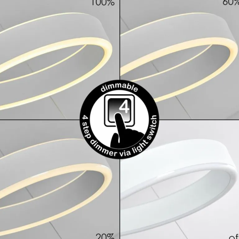 Suspension Chippewa LED Blanc, 1 lumière