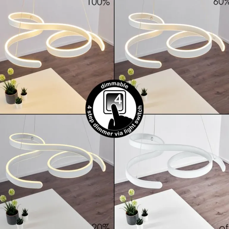 Suspension Chippewa LED Blanc, 1 lumière