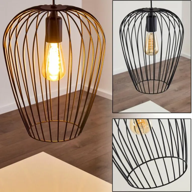 Suspension Chiuta Noir, 1 lumière