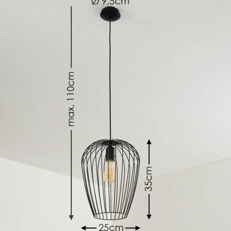 Suspension Chiuta Noir, 1 lumière